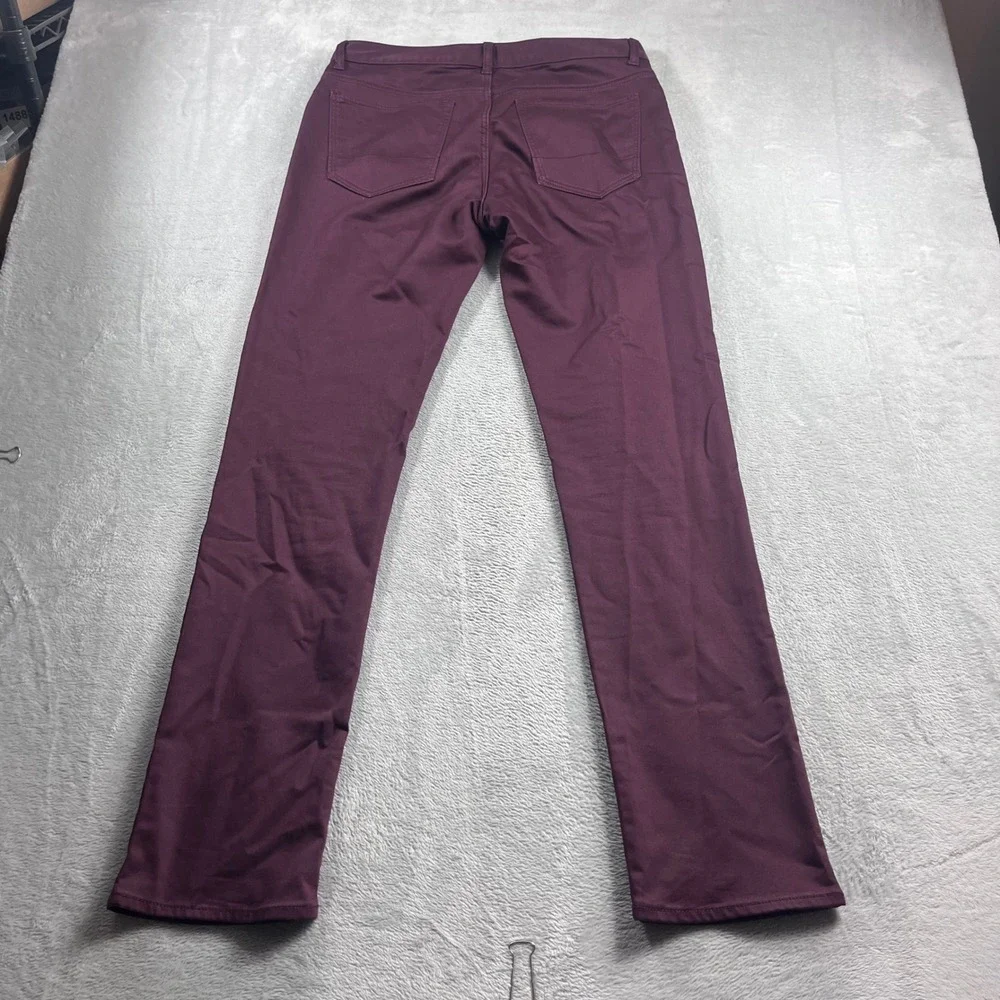 Banana Republic Travel Jean Mens 32x34 Slim Fit Burgundy Plum Stretch Pants